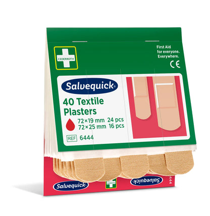 Utgående artikel: Holthaus Medical Salvequick® plåster, påfyllningsset REF 6444, skyddsförpackning, 2 storlekar | Förpackning (40 stycken)