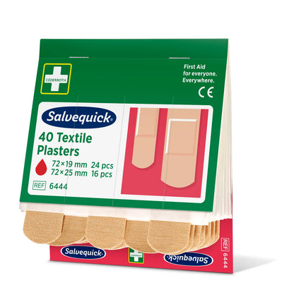 Utgående artikel: Holthaus Medical Salvequick® plåster, påfyllningsset REF 6444, skyddsförpackning, 2 storlekar | Förpackning (40 stycken)