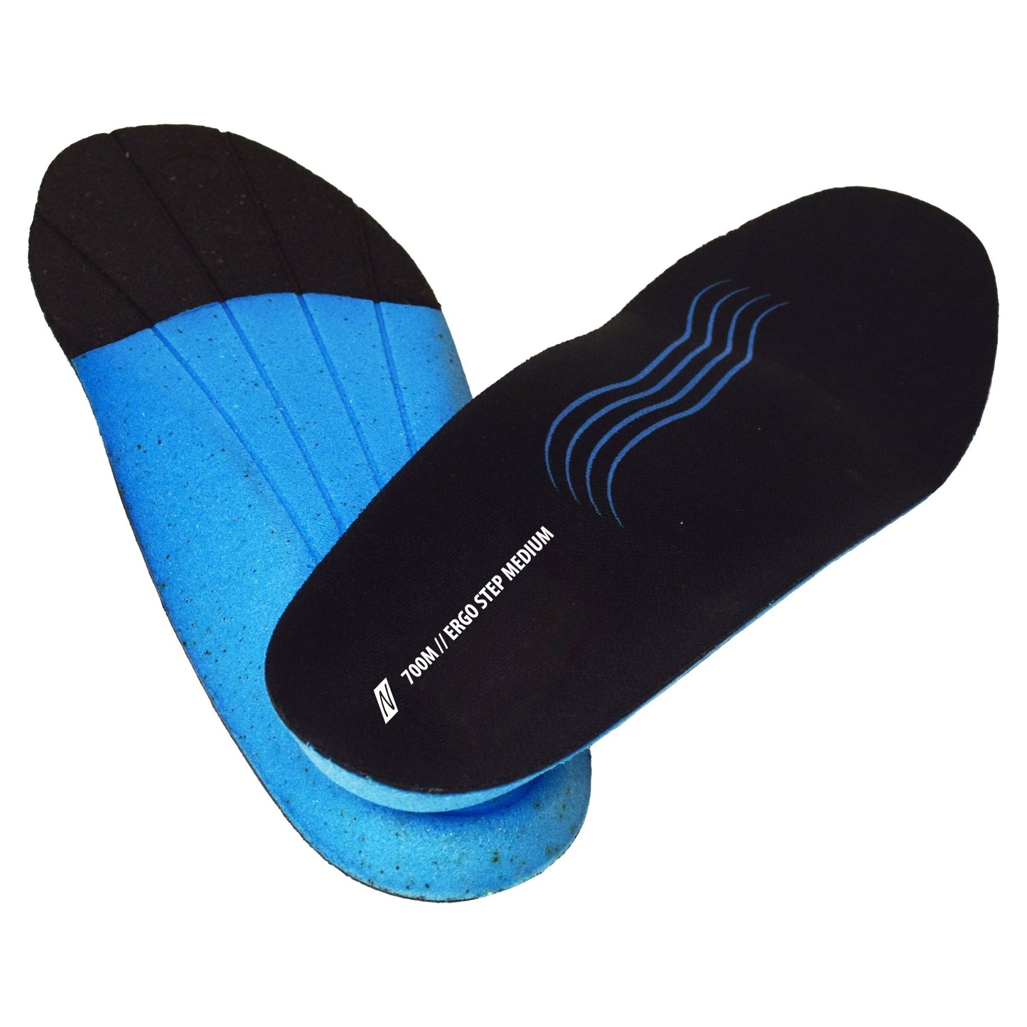 NITRAS ERGO STEP MEDIUM, semi-ortopedisk innersula, svart/blå