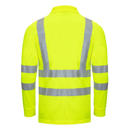 NITRAS MOTION TEX VIZ, långärmad pikétröja med hög synlighet
