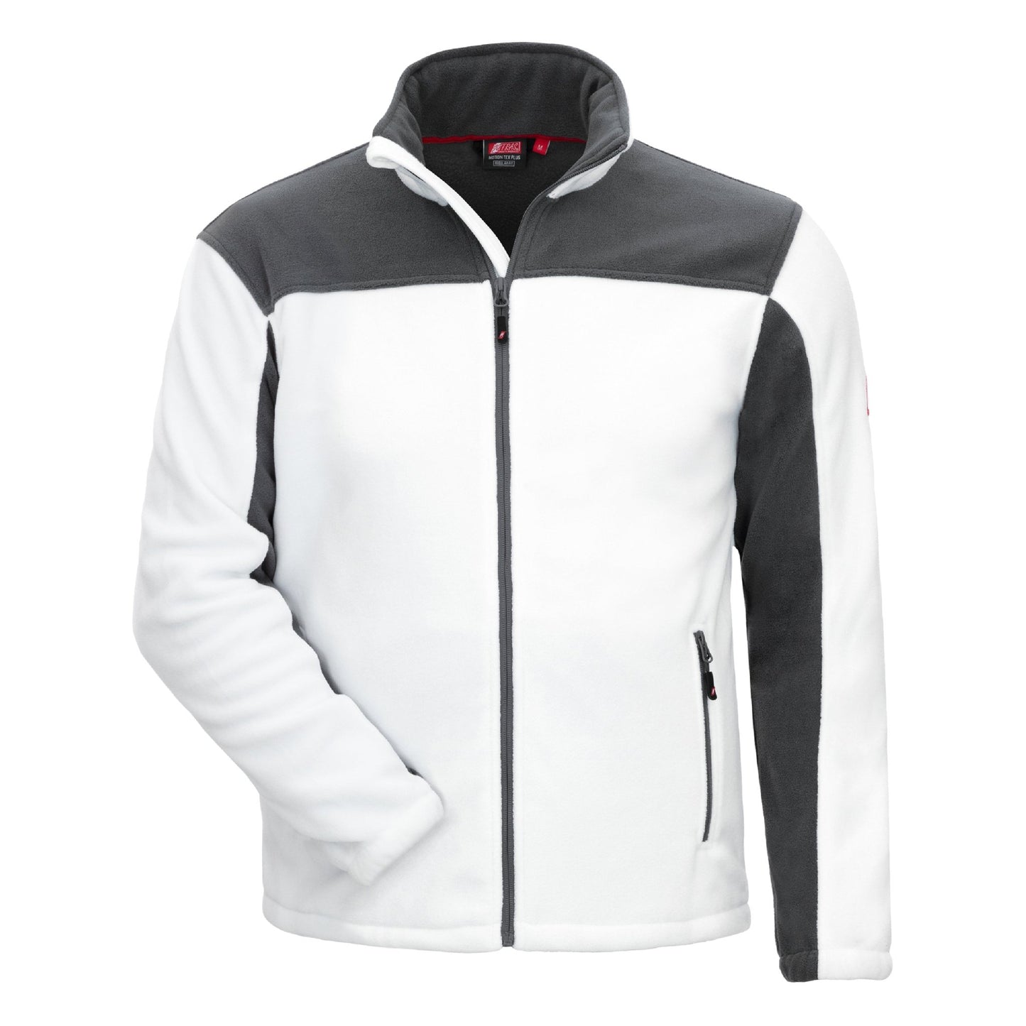 NITRAS MOTION TEX PLUS, fleecejacka, vit/grå