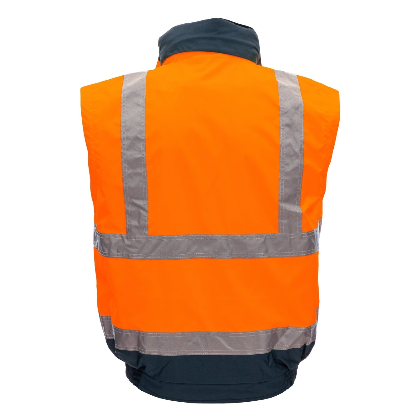NITRAS MOTION TEX VIZ PLUS, pilotjacka med hög synlighet, neon orange/marinblå
