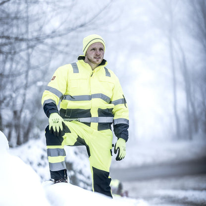 NITRAS MOTION TEX VIZ, pilotjacka med hög synlighet, neongul/marinblå