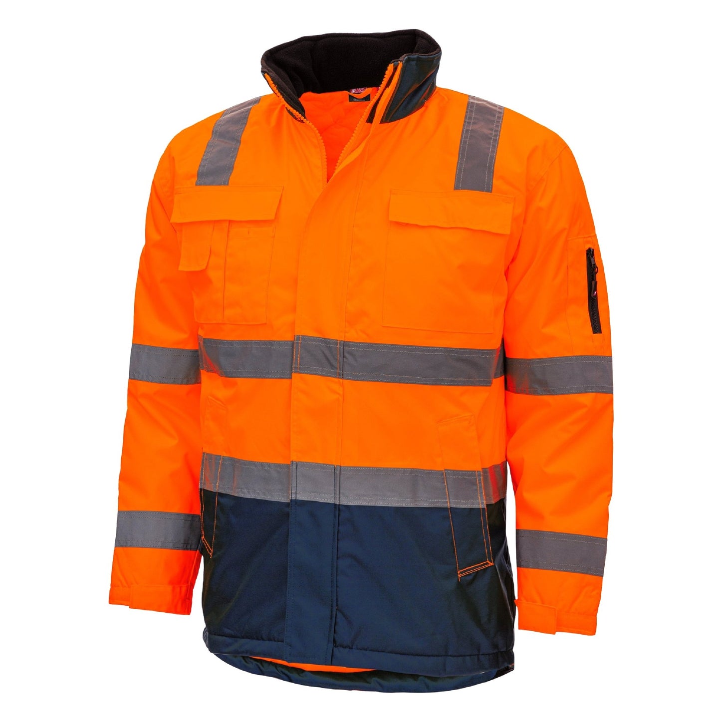NITRAS MOTION TEX VIZ, synlig parkas, neon orange/marinblå
