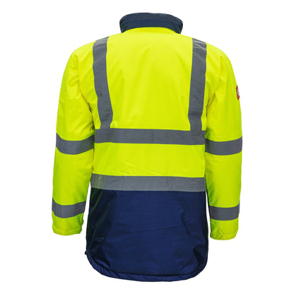 NITRAS MOTION TEX VIZ, synlig parkas, neongul/marinblå