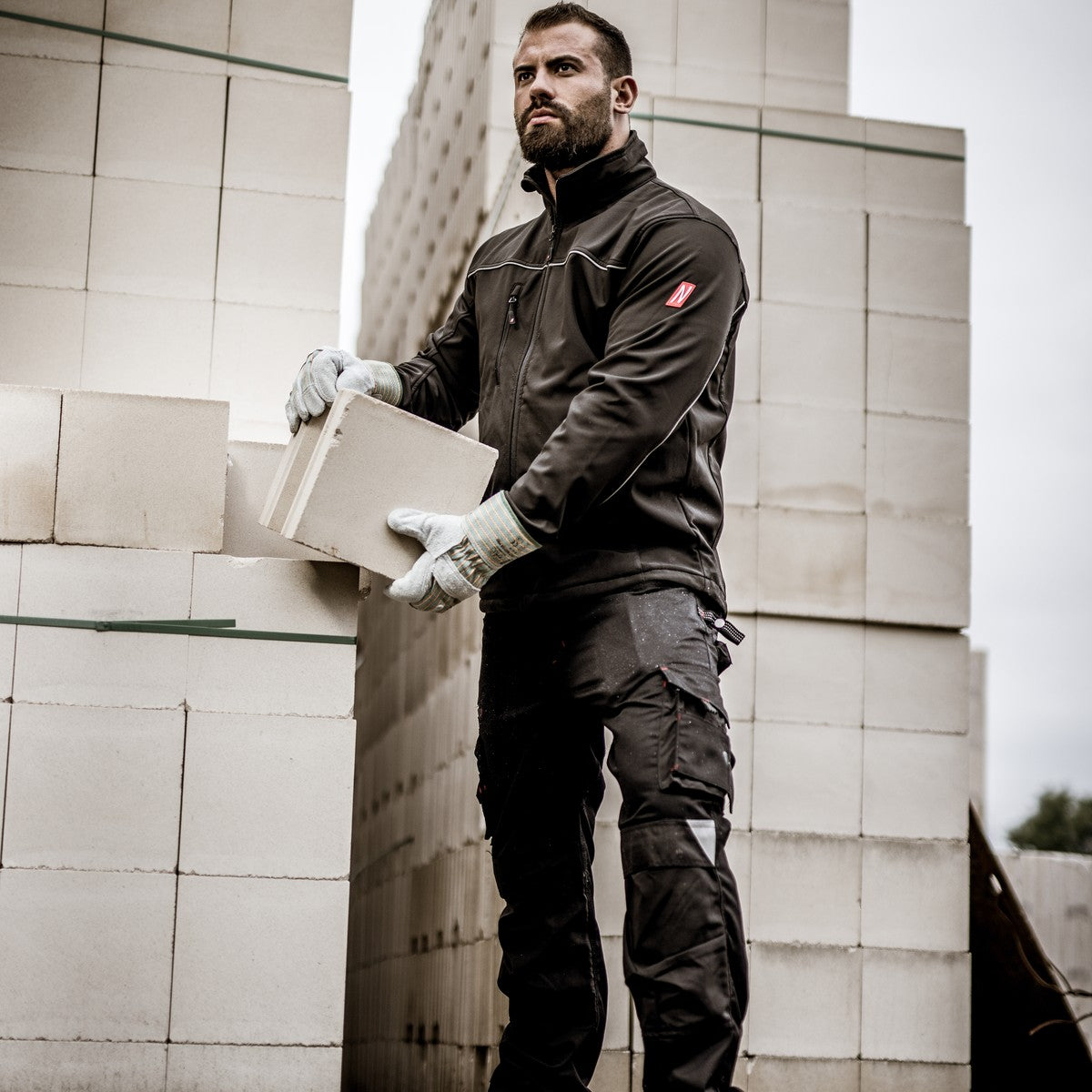 NITRAS MOTION TEX LIGHT, softshelljacka, svart