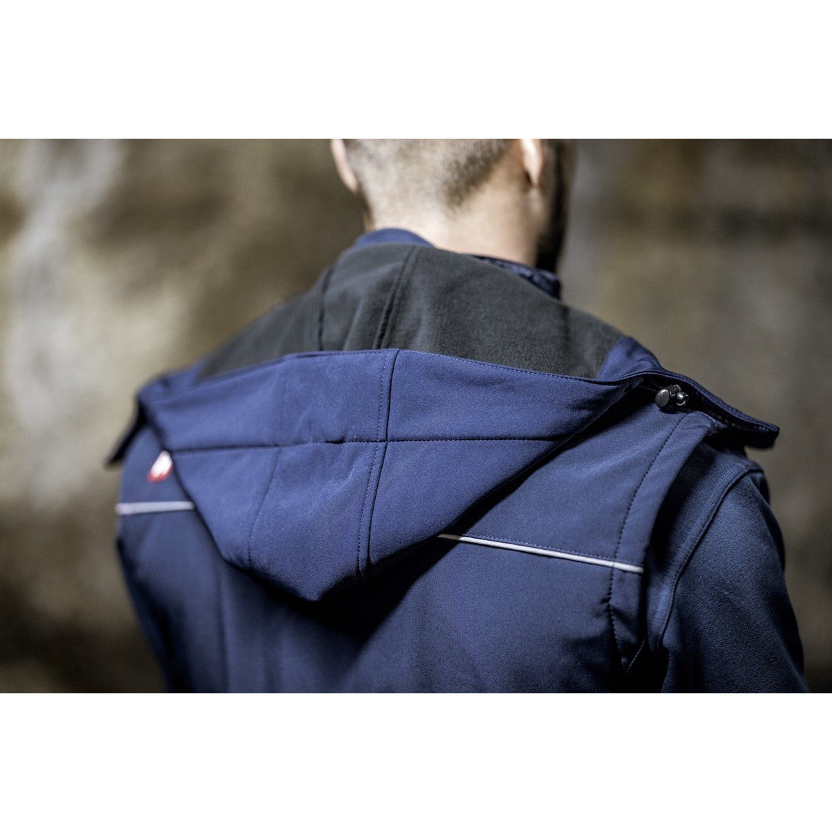 NITRAS avtagbar huva, marinblå, OEKO-TEX polyester: 94%; Elastan: 6 % | Förpackning (1 st)