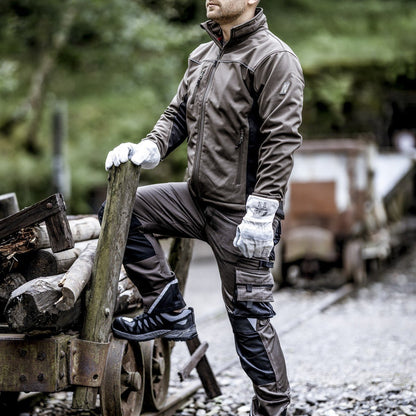 NITRAS MOTION TEX LIGHT, softshelljacka, brun/svart