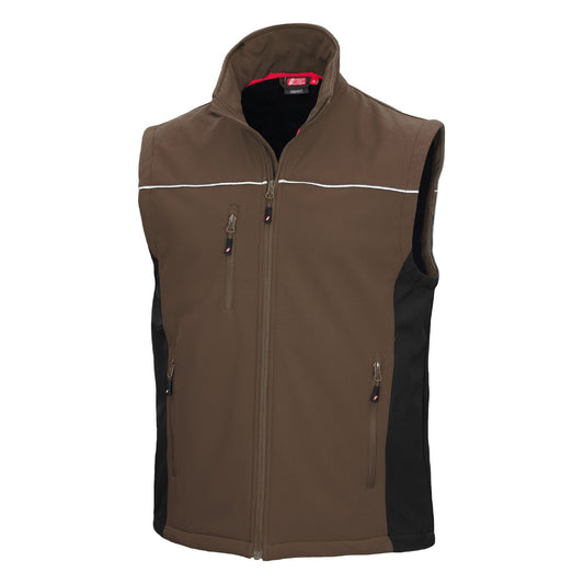 NITRAS MOTION TEX LIGHT, softshellväst, brun/svart