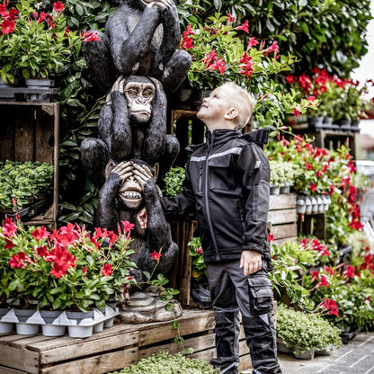 NITRAS MOTION TEX KIDS, softshelljacka, svart