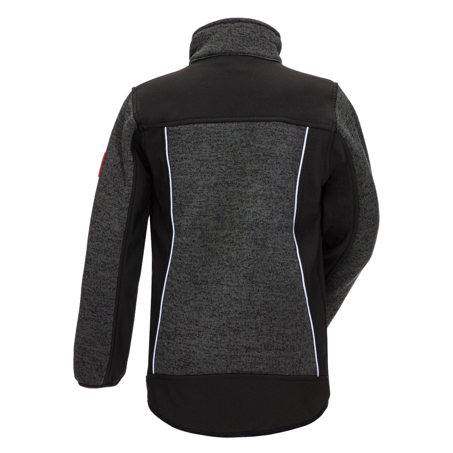 NITRAS MOTION TEX KIDS, stickad softshelljacka, svart