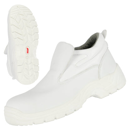 NITRAS CLEAN STEP MID SL, S2 säkerhetstofflor, vita