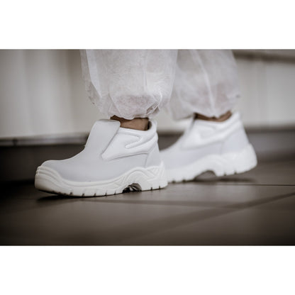 NITRAS CLEAN STEP MID SL, S2 säkerhetstofflor, vita