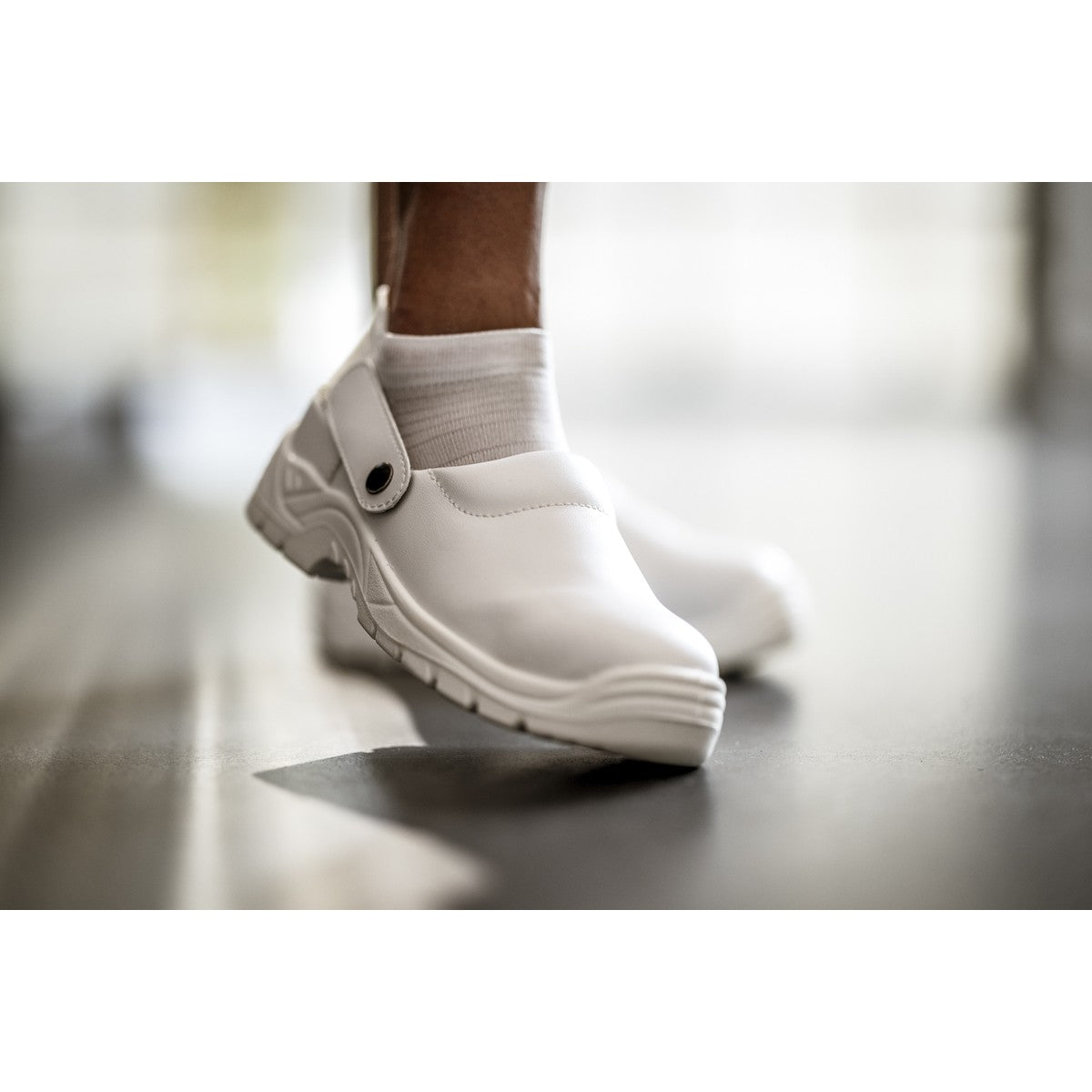 NITRAS CLEAN STEP CL, SB säkerhetsträskor, vit