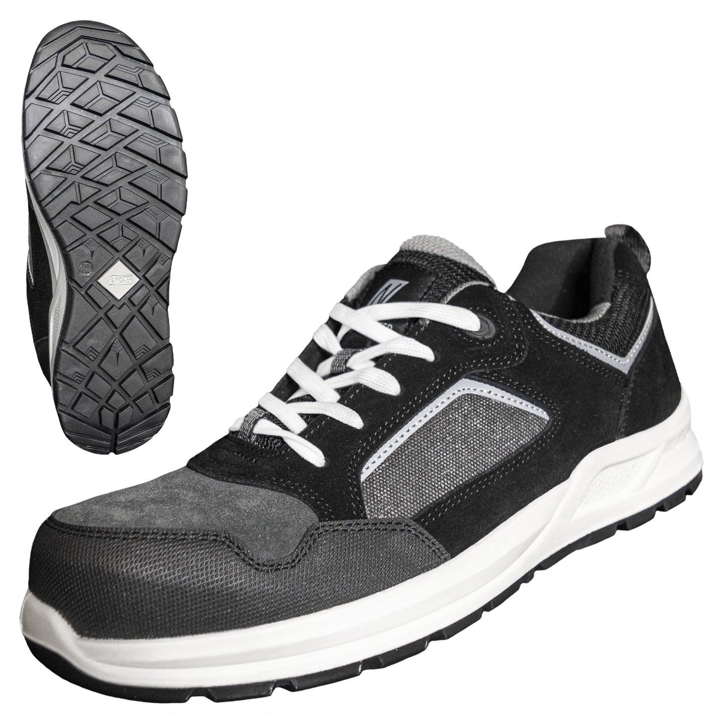 NITRAS CLASSIC STEP, S1P skyddsskor, grå/svart