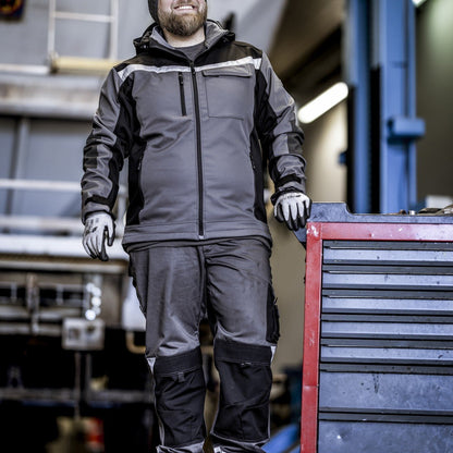 NITRAS MOTION TEX PLUS, softshelljacka, grå/svart
