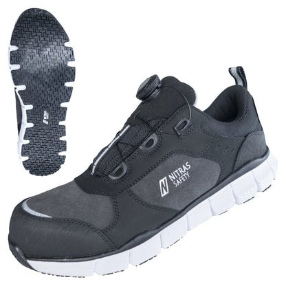 NITRAS SONIC STEP FIT, S3S FO HRO SC SR låga säkerhetsskor, grå/svart