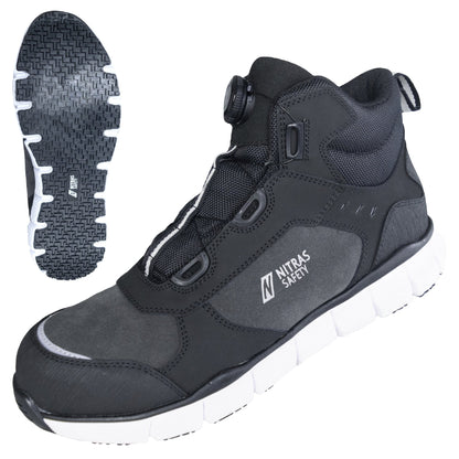 NITRAS SONIC STEP MID FIT, S3S FO HRO SC SR, skyddsstövlar, mellanhöjd
