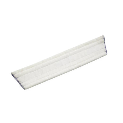 Der TASKI Quick Mop, ein Flachmopp der Diversey Deutschland GmbH & Co. OHG, besteht aus hochwertiger Mikrofaser mit Stepplinien und hellgrauen Kanten, rechteckig und weiß auf schlichtem Hintergrund dargestellt für effiziente Reinigung.