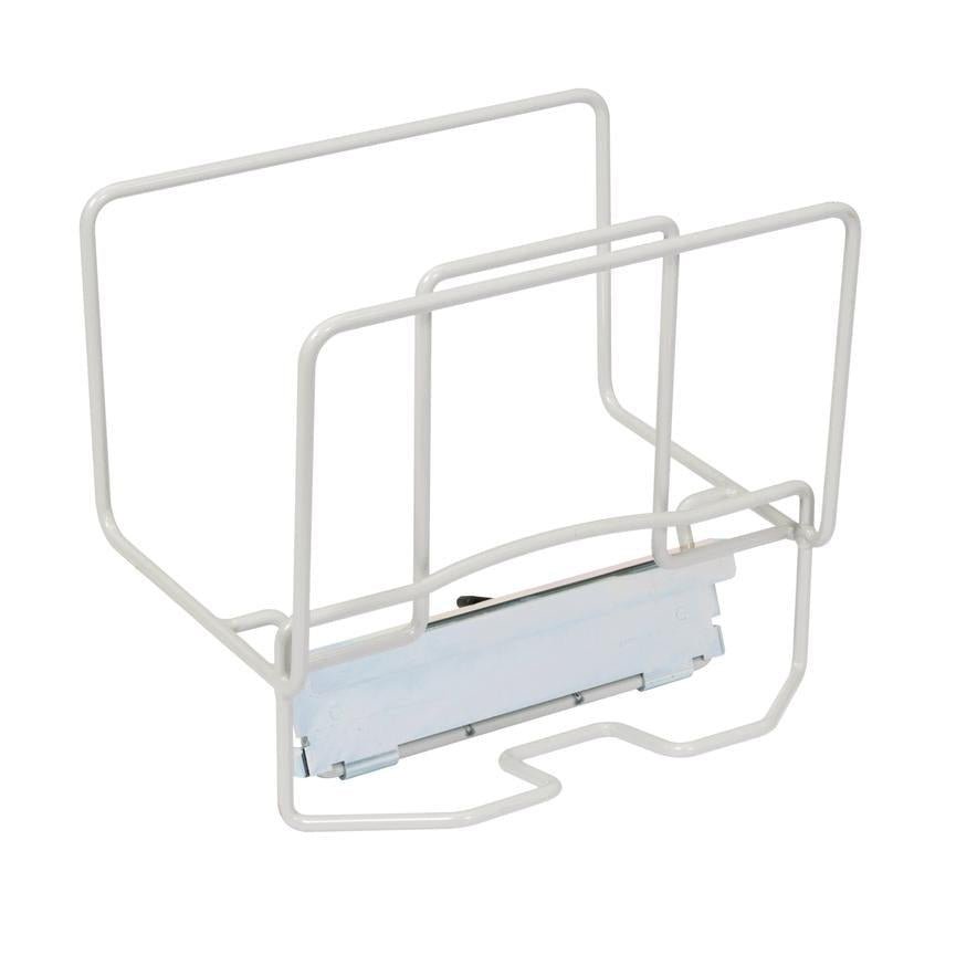 Die TASKI Moppbox Halter von Diversey Deutschland GmbH & Co. OHG är en ljus metallorganisator med två fack och en platt bottenbygel, idealisk för förvaring av mappar, dokument eller rengöringsmedel. Passar alla moppboxar. Förpackning med 1 styck.