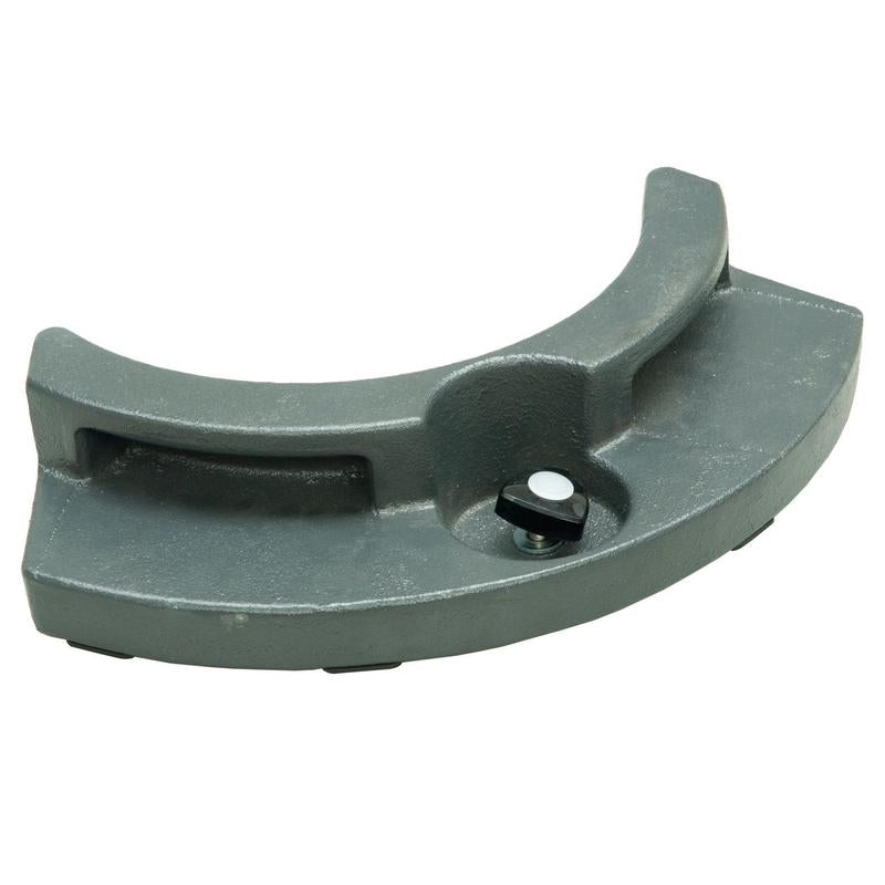 En grå, halvrund 10 kg extra vikt från Diversey Deutschland GmbH & Co. OHG, med sänkt mitt och fästknapp, kompatibel med ergodisc HD-system. Avbildad på vit bakgrund. Förpackning: 1 styck.