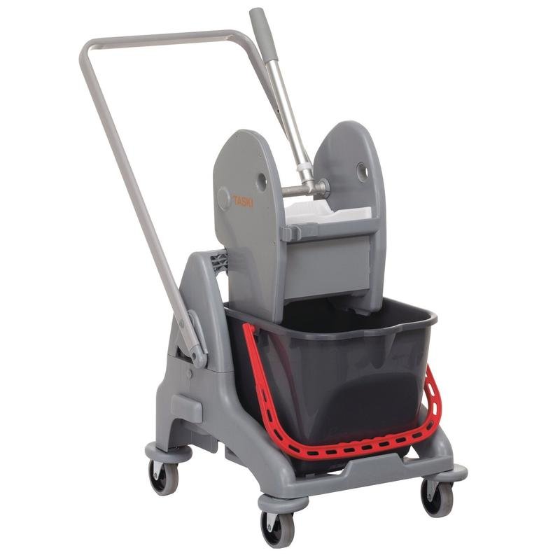 TASKI Duo Mop Enhinksystem (15L, röd) från Diversey Deutschland GmbH & Co. OHG har chassi, dragstång och press - idealisk för professionell rengöring och tuffa kommersiella användningar. Förpackning: 1 styck.