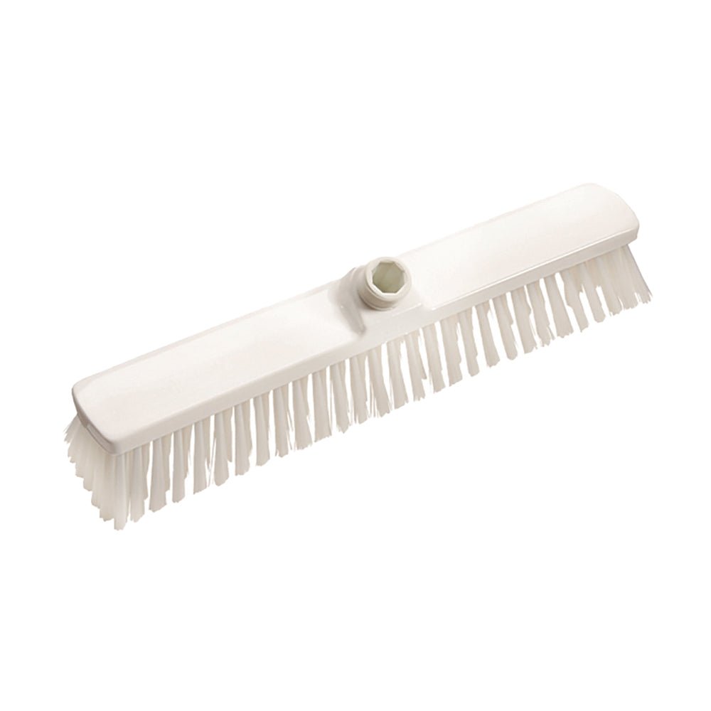 Diversey Deutschland GmbH & Co. OHG gårdsborste 400x60x50 mm med medelhårda, vita borst och centralt gänga är idealisk som rektangulär utomhusrengörare för rengöring av utomhusområden.