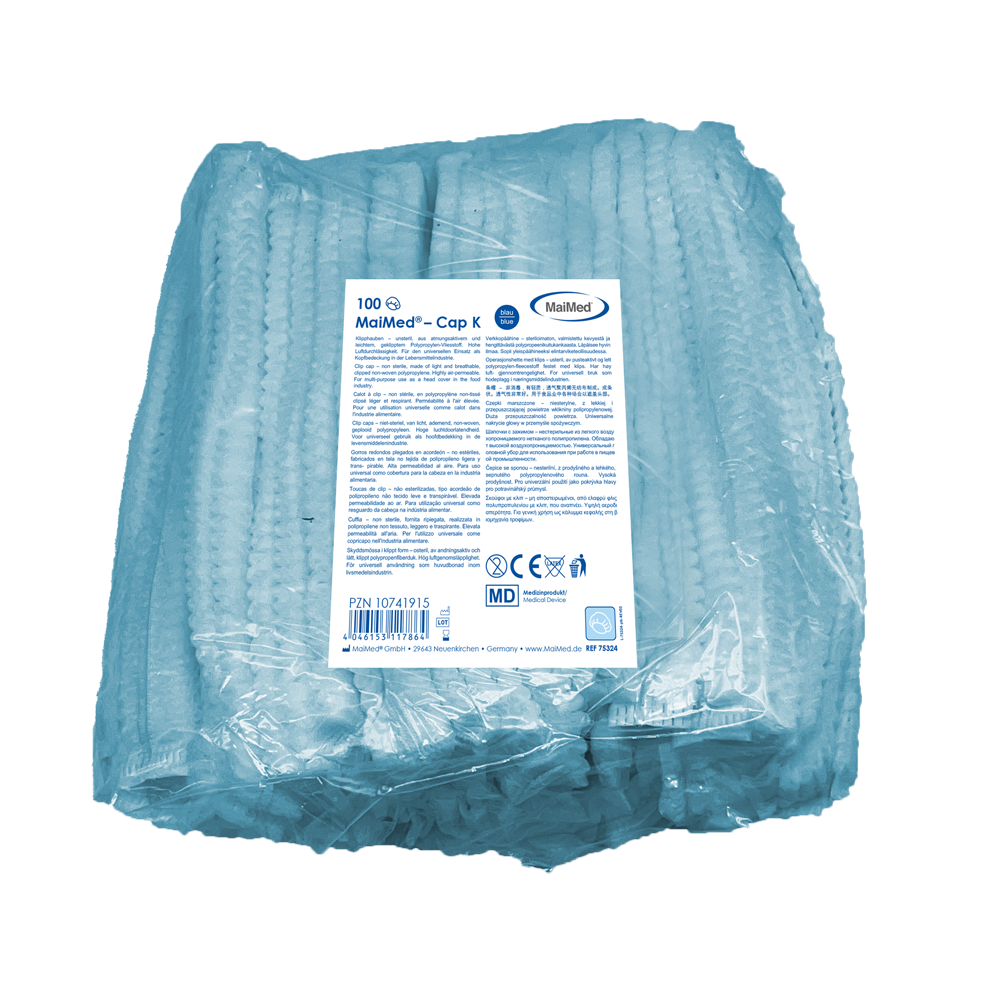 MaiMed-Cap K, clip cap av PP, 100 st/påse