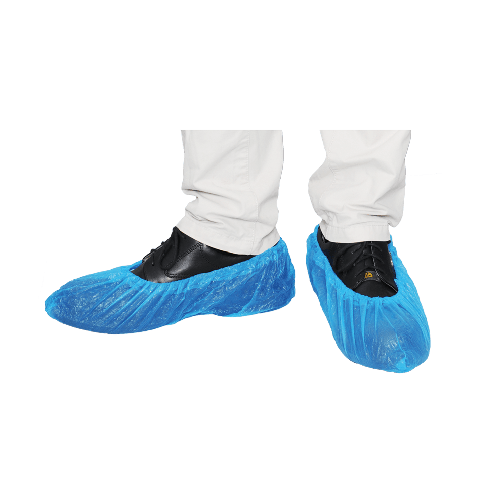 MaiMed-Cover CPE skoöverdrag Engångsskoöverdrag av CPE, blå, 100 st/förp. | Förpackning (100 stycken)