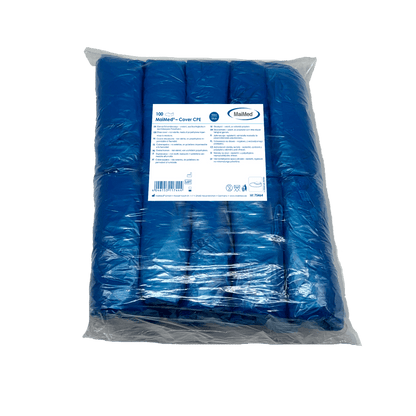 MaiMed-Cover CPE skoöverdrag Engångsskoöverdrag av CPE, blå, 100 st/förp. | Förpackning (100 stycken)