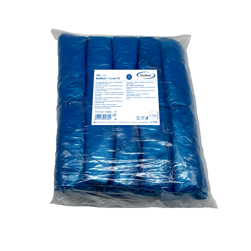 MaiMed-Cover PE skoöverdrag Engångsskoöverdrag av PE, blå, 100 st/förp. | Förpackning (100 stycken)