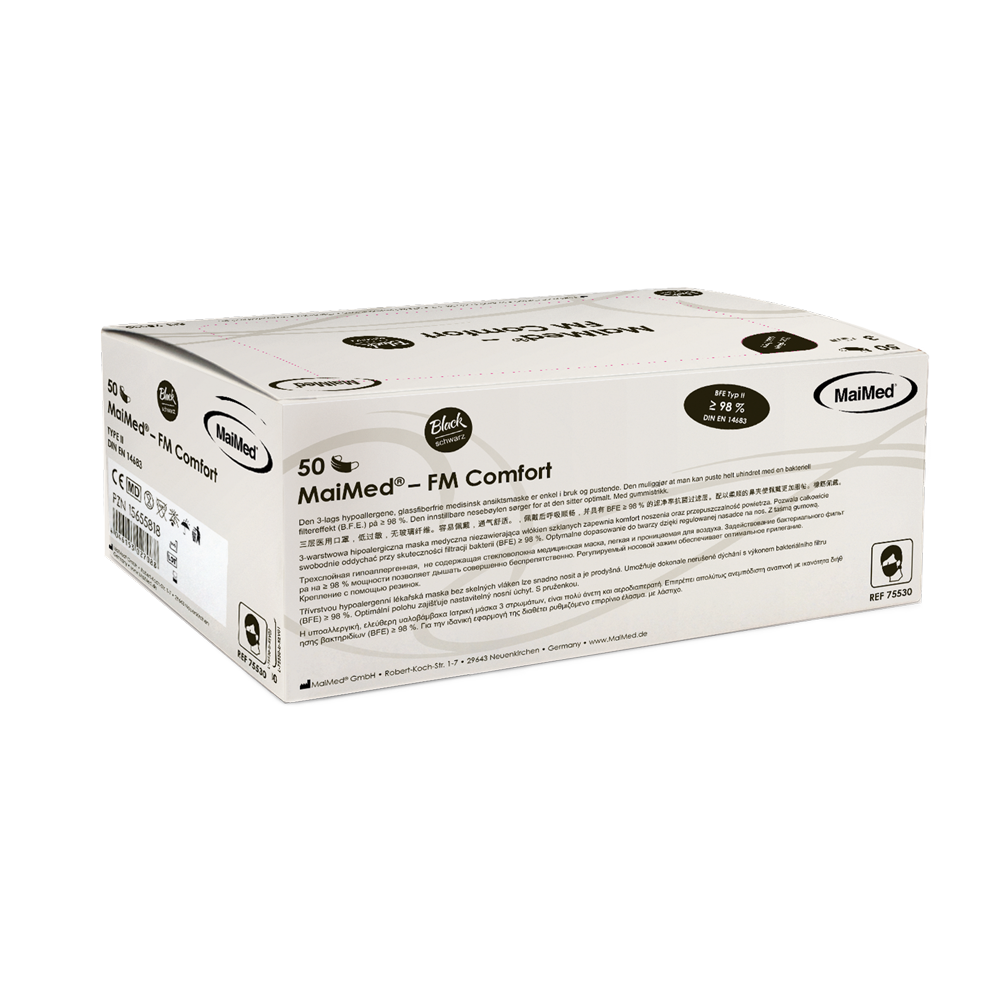 MaiMed-FM Comfort kirurgisk mask, icke-steril, 3-lagers, 50 st/kartong