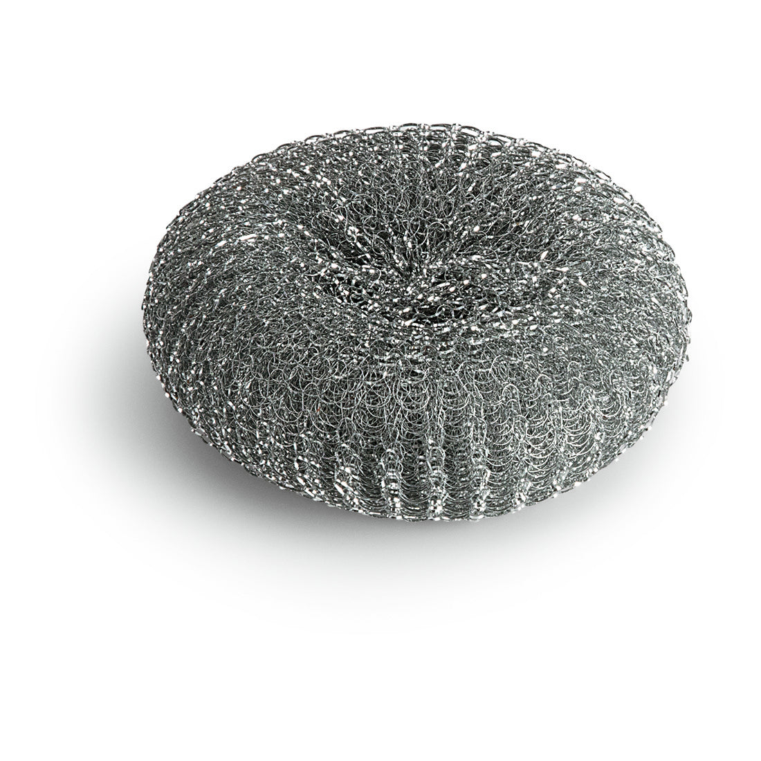 Der Nölle Profi Brush Metalltopfreiniger (60 g) von Nölle Profi Brush Bürsten- & Pinseltechnik e.K. ist auf einer weißen Oberfläche abgebildet und besitzt eine dichte, gewundene Metallstruktur - ideal zum Reinigen von Töpfen und Pfannen.