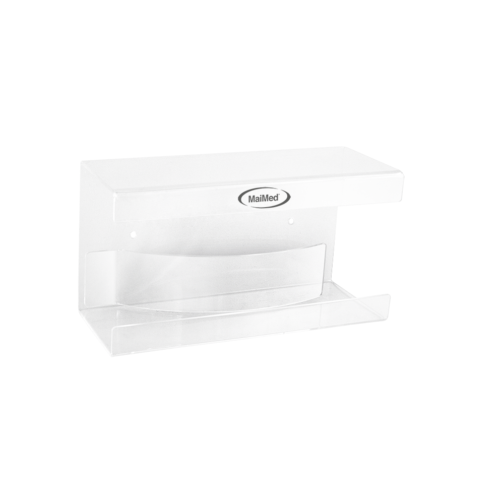 MaiMed vägghållare för handskfack med fjäder av akryl - mått: 246x106x135mm - förpackning om 1 | Förpackning (1 st)