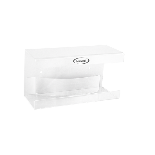 MaiMed vägghållare för handskfack med fjäder av akryl - mått: 246x106x135mm - förpackning om 1 | Förpackning (1 st)