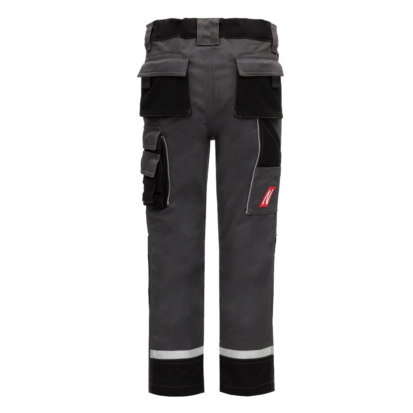 NITRAS MOTION TEX KIDS, arbetsbyxor, lång, grå/svart