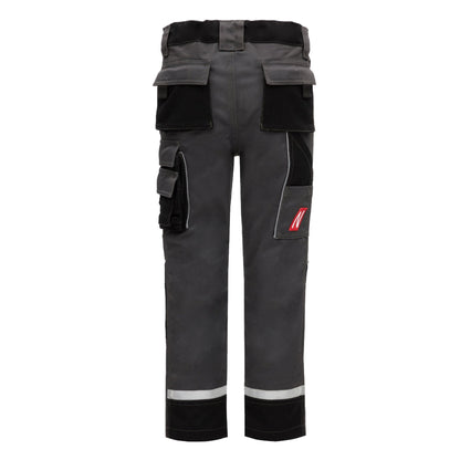 NITRAS MOTION TEX KIDS, arbetsbyxor, lång, grå/svart