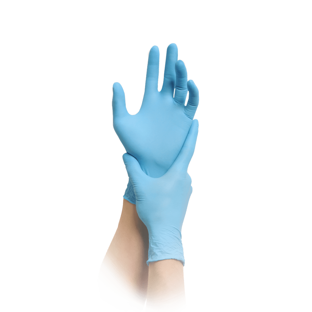 MaiMed-lösning 100 latexfria handskar, blå, 100 st/kartong