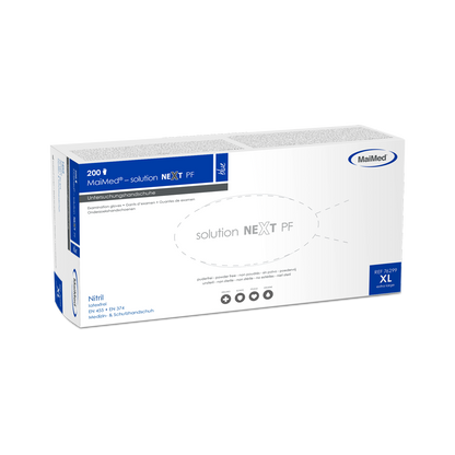 MaiMed-lösning nästa blå nitrilhandskar, icke-sterila, latexfria, 200 st/kartong