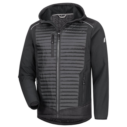 NITRAS MOTION TEX PLUS, quiltad softshelljacka, svart