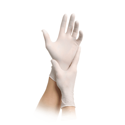 MaiMed-lösning 100 vit icke-steril, pf latexfri handske, vit, 100 st/kartong