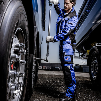 NITRAS SPLIT STAR V, läderhandskar i kosplit, naturlig färg / grå, EN 388 bomull | Förpackning (12 par)