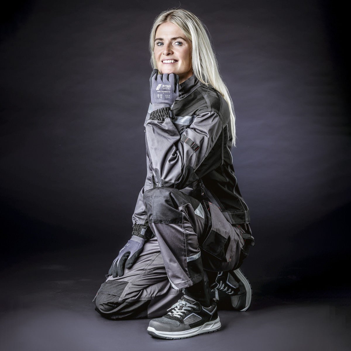 NITRAS CLASSIC STEP, S1P skyddsskor, grå/svart