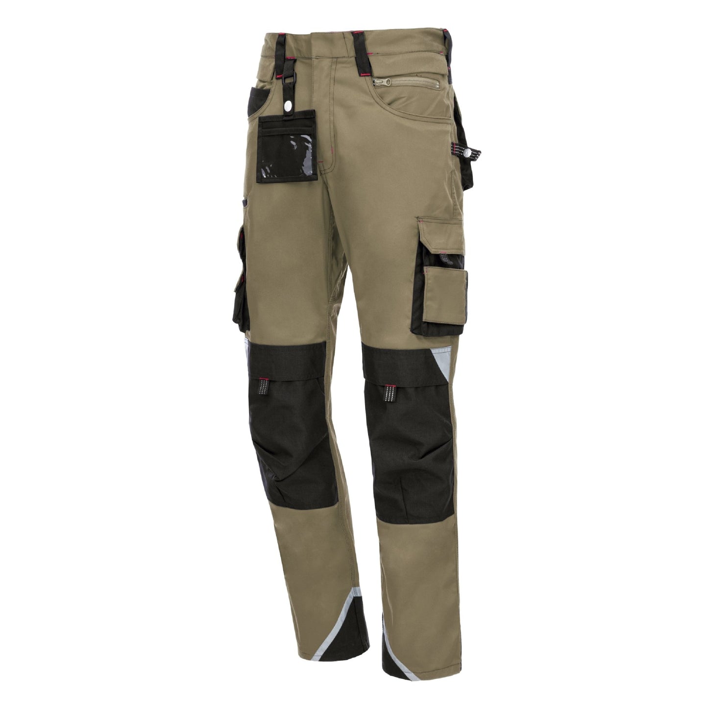 NITRAS MOTION TEX PRO FX, arbetsbyxor, lång, khaki/svart