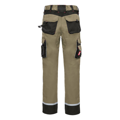 NITRAS MOTION TEX PRO FX, arbetsbyxor, lång, khaki/svart