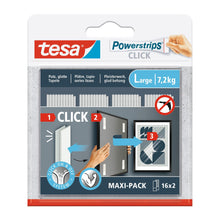 tesa Powerstrips Click Klett-Klebepads, weiß, 16 Paare