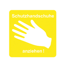 Piktogramm einzeln 80 x 80 mm Handschuhe