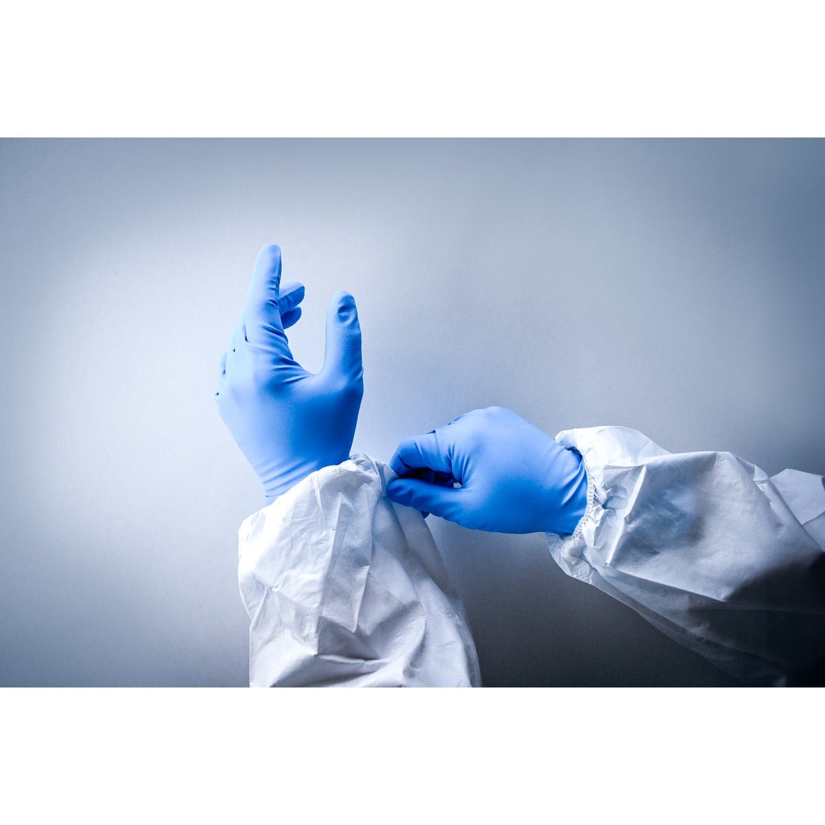 NITRAS HIGH RISK NITRILE, nitril engångshandskar, blå