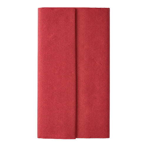 En enda PAPSTAR duk, Tissue "ROYAL Collection" 120 cm x 180 cm från PAPSTAR GmbH, prydligt vikt till en rektangel och placerad på en vit yta.