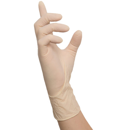 NITRAS IDEAL CARE, latex engångshandskar, naturlig färg